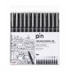 UNIBALL ESTUCHE MARCADOR PERMANENTE NEGRO PIN-200(S)/12P CALIBRADOS -12U-